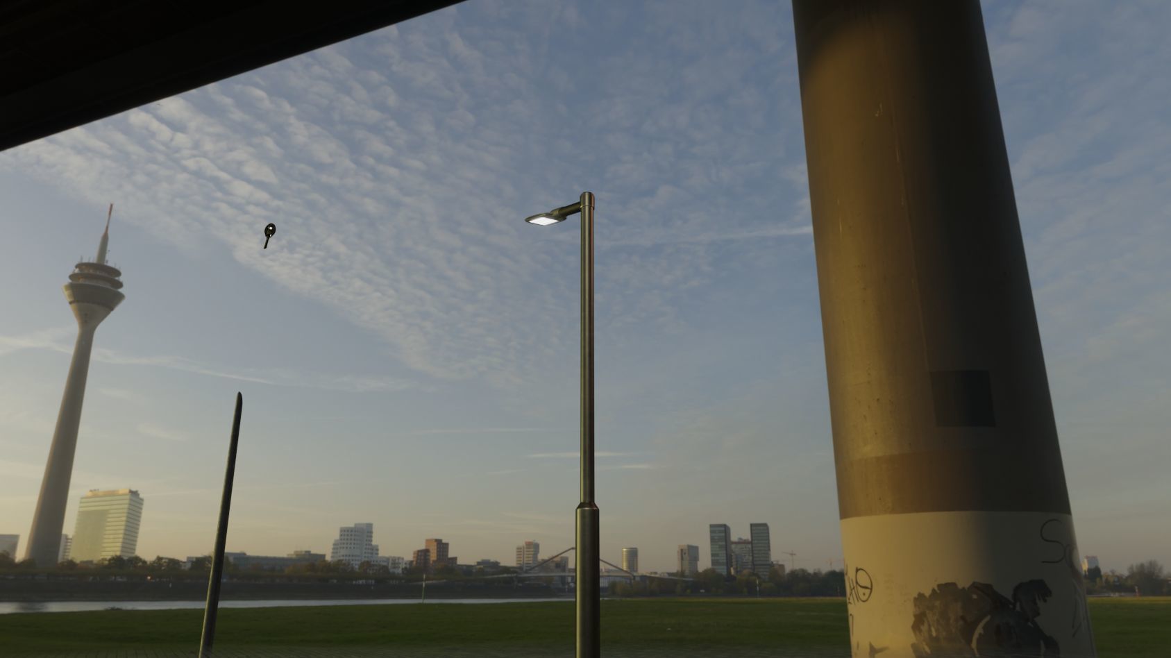 Street Light 12 version 1 3m with pole 3 Low-poly 3D model_7