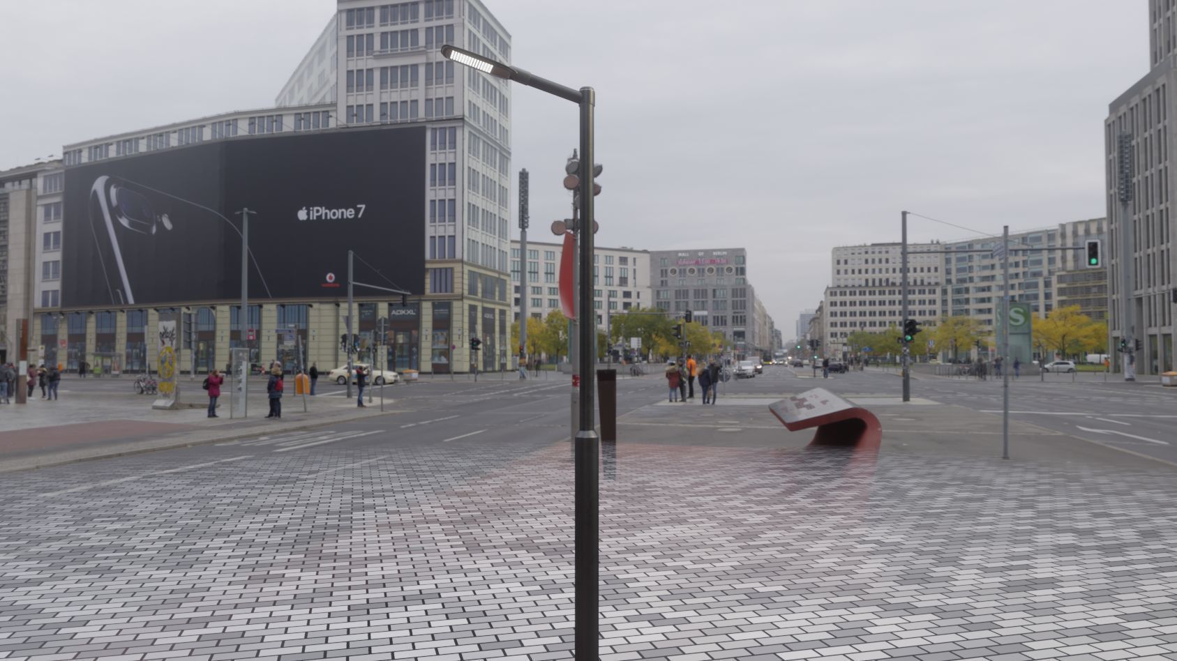 Street Light 12 version 1 3m with pole 3 Low-poly 3D model_1