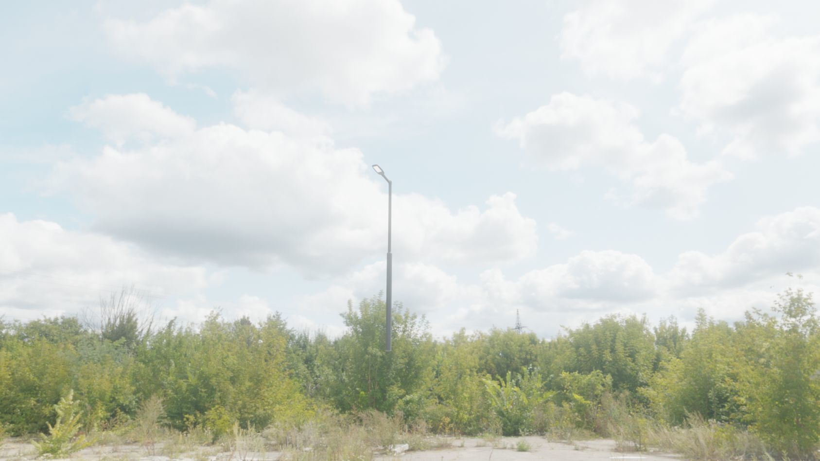 Street Light 12 version 1 3m with pole 3 Low-poly 3D model_28