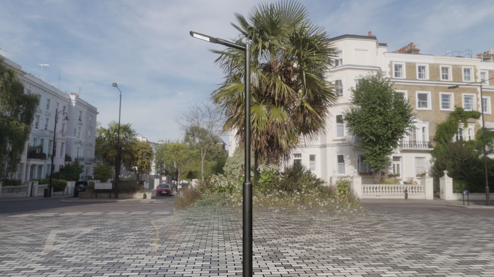 Street Light 12 version 1 3m with pole 3 Low-poly 3D model_2