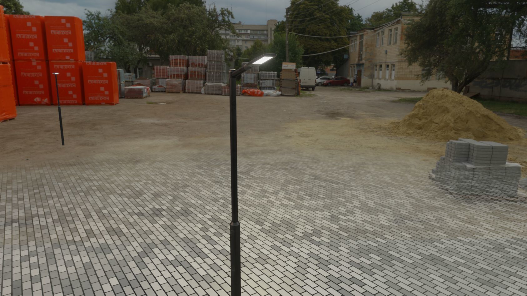 Street Light 12 version 1 3m with pole 3 Low-poly 3D model_91