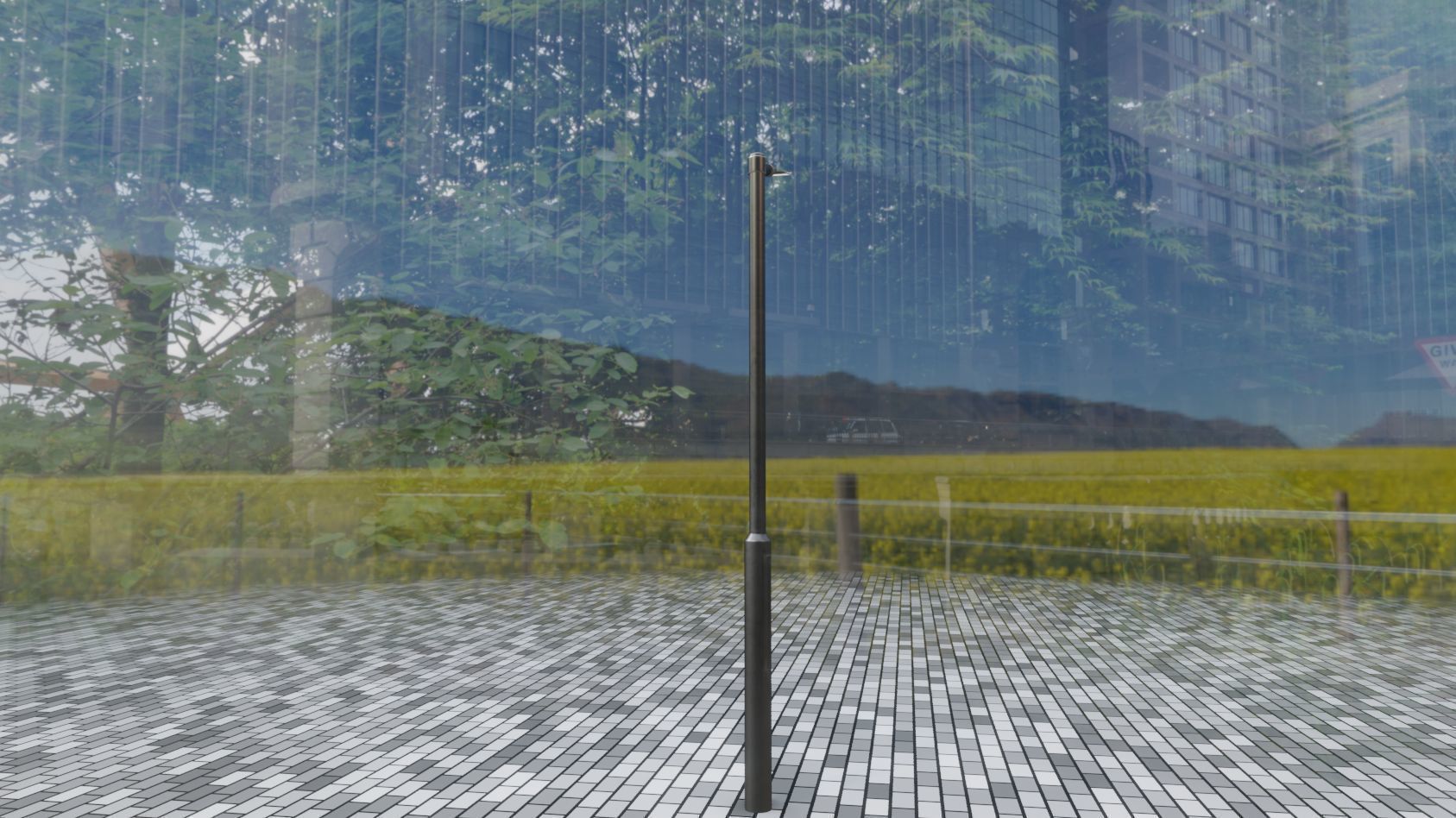 Street Light 12 version 1 3m with pole 3 Low-poly 3D model_78