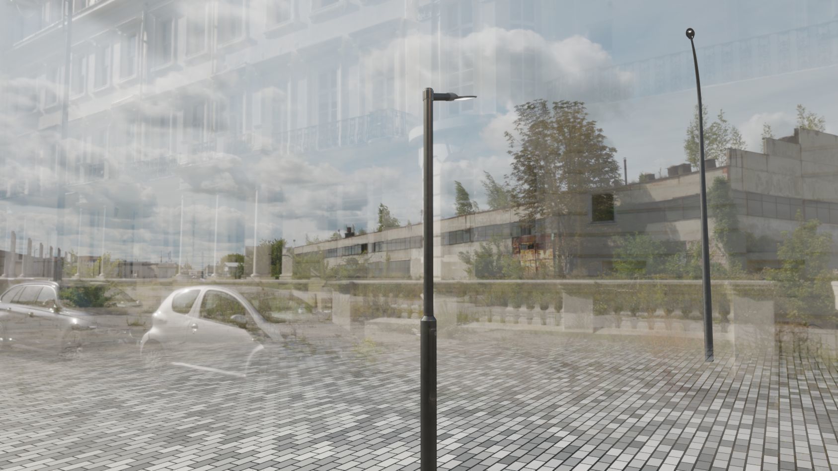 Street Light 12 version 1 3m with pole 3 Low-poly 3D model_80