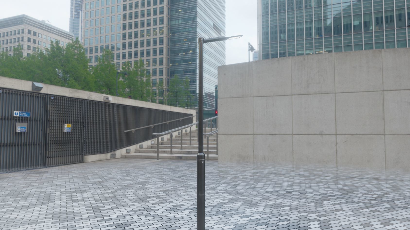 Street Light 12 version 1 3m with pole 3 Low-poly 3D model_83