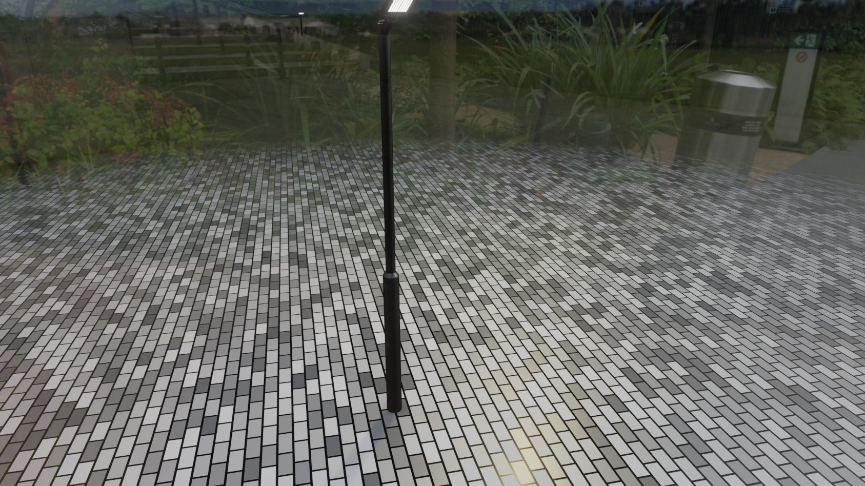 Street Light 12 version 1 3m with pole 3 Low-poly 3D model_93