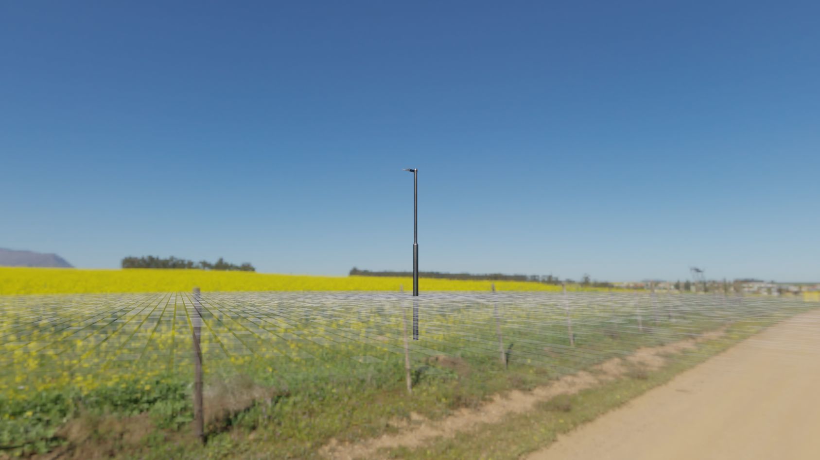 Street Light 12 version 1 3m with pole 3 Low-poly 3D model_40