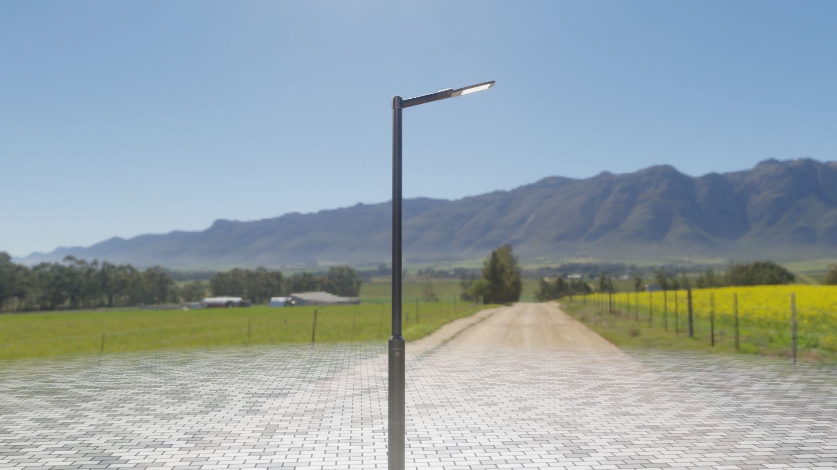 Street Light 12 version 1 3m with pole 3 Low-poly 3D model_85
