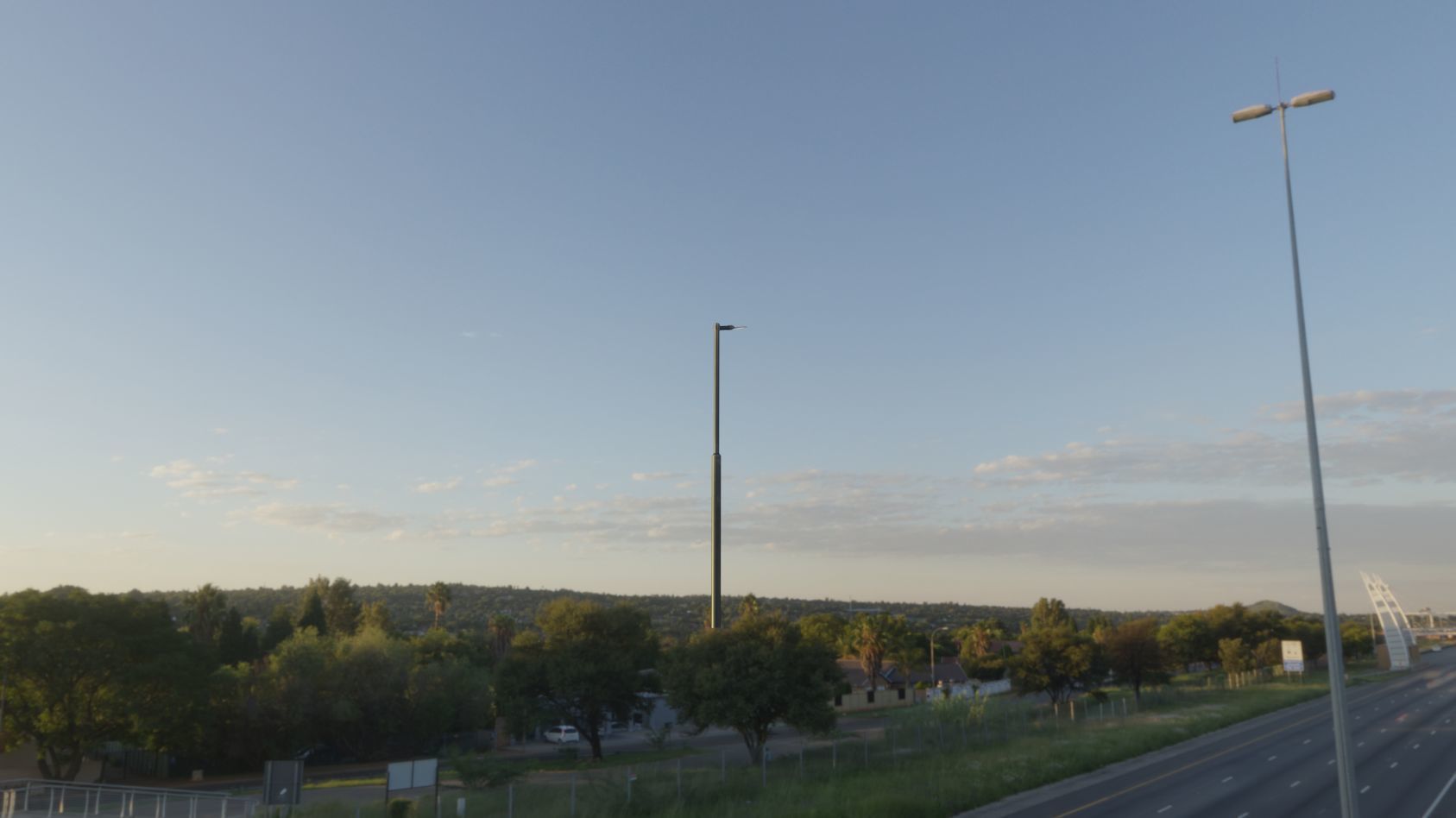 Street Light 12 version 1 3m with pole 3 Low-poly 3D model_45