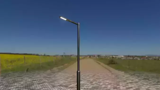 Street Light 12 version 1 3m with pole 3 Low-poly 3D model