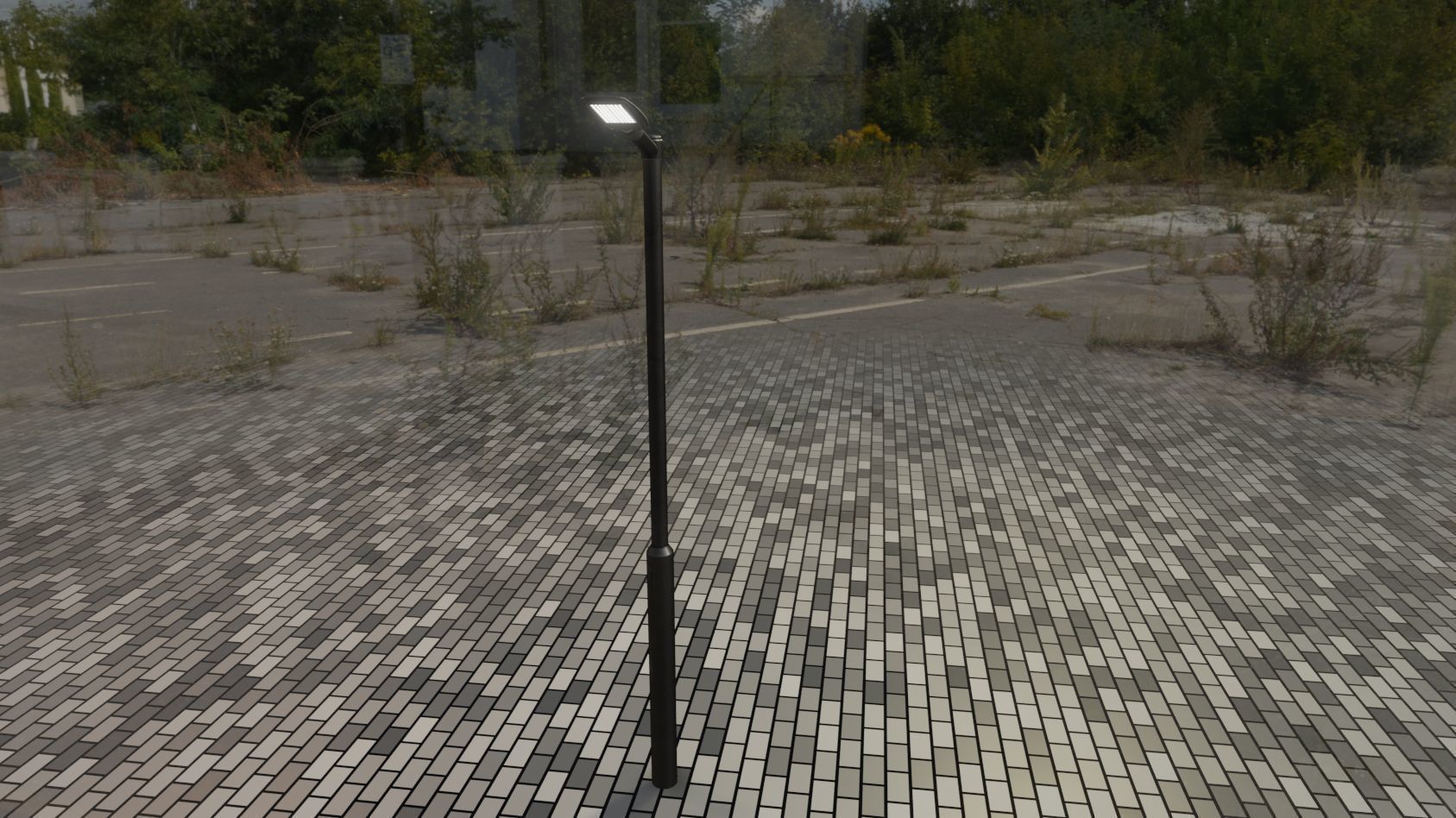 Street Light 12 version 1 3m with pole 3 Low-poly 3D model_95