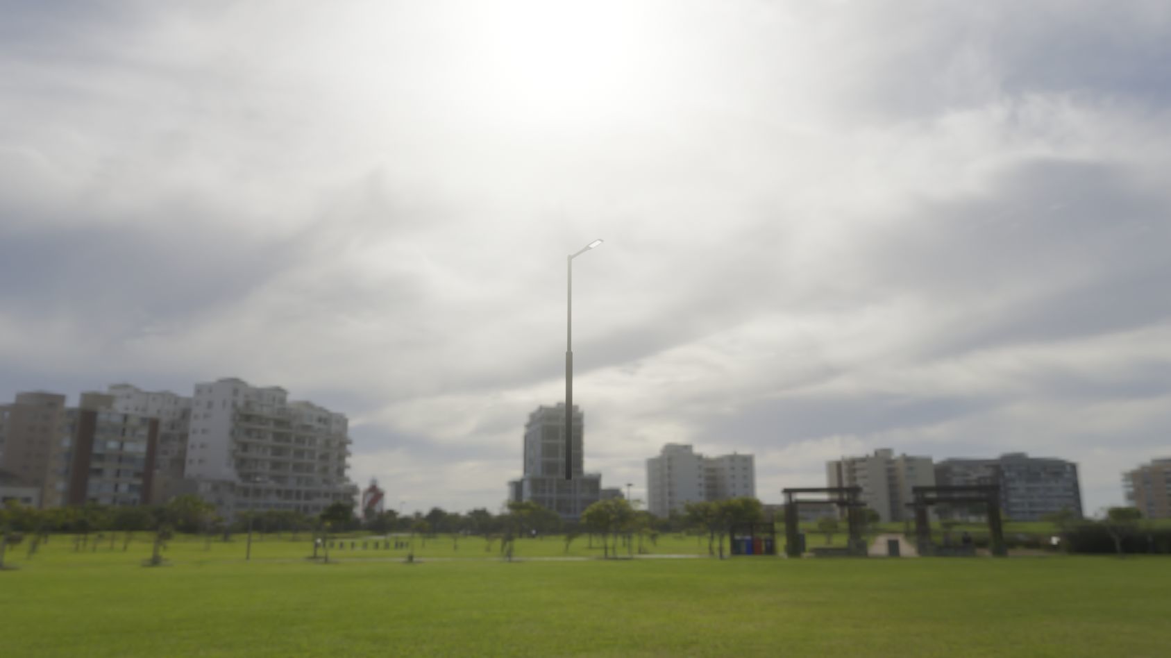 Street Light 12 version 1 3m with pole 3 Low-poly 3D model_54