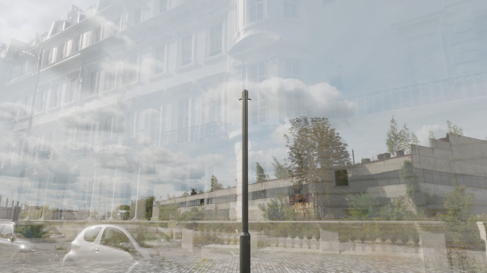 Street Light 12 version 1 3m with pole 3 Low-poly 3D model_10