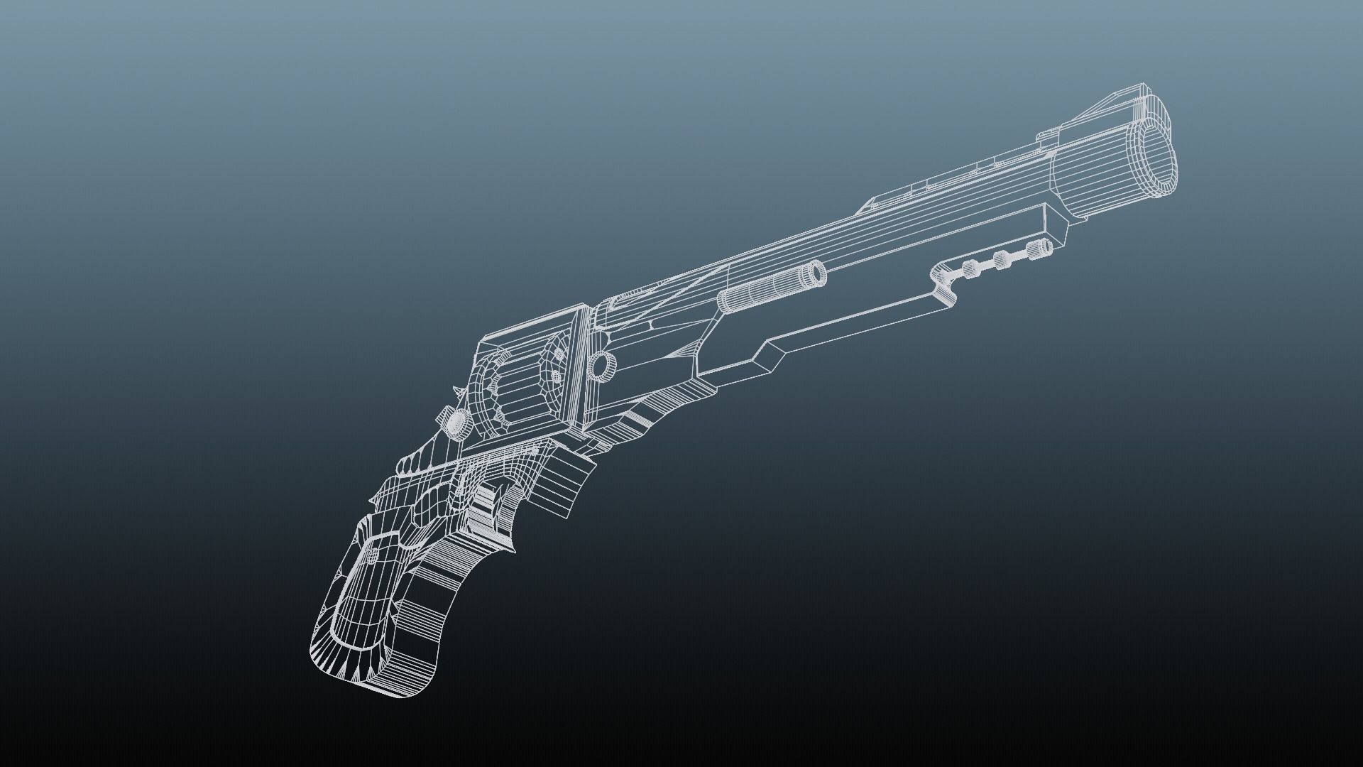 Sci-fi Gun 3D model_5