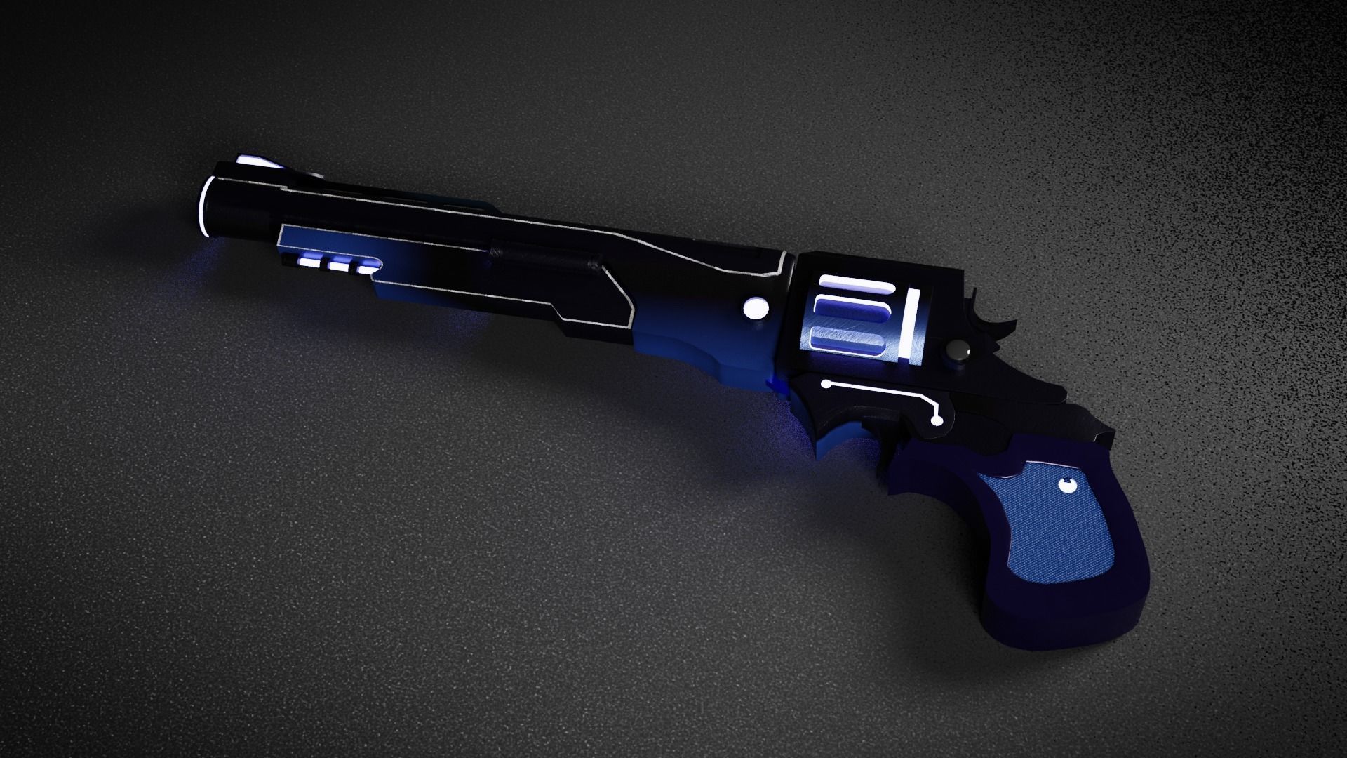 Sci-fi Gun 3D model_2