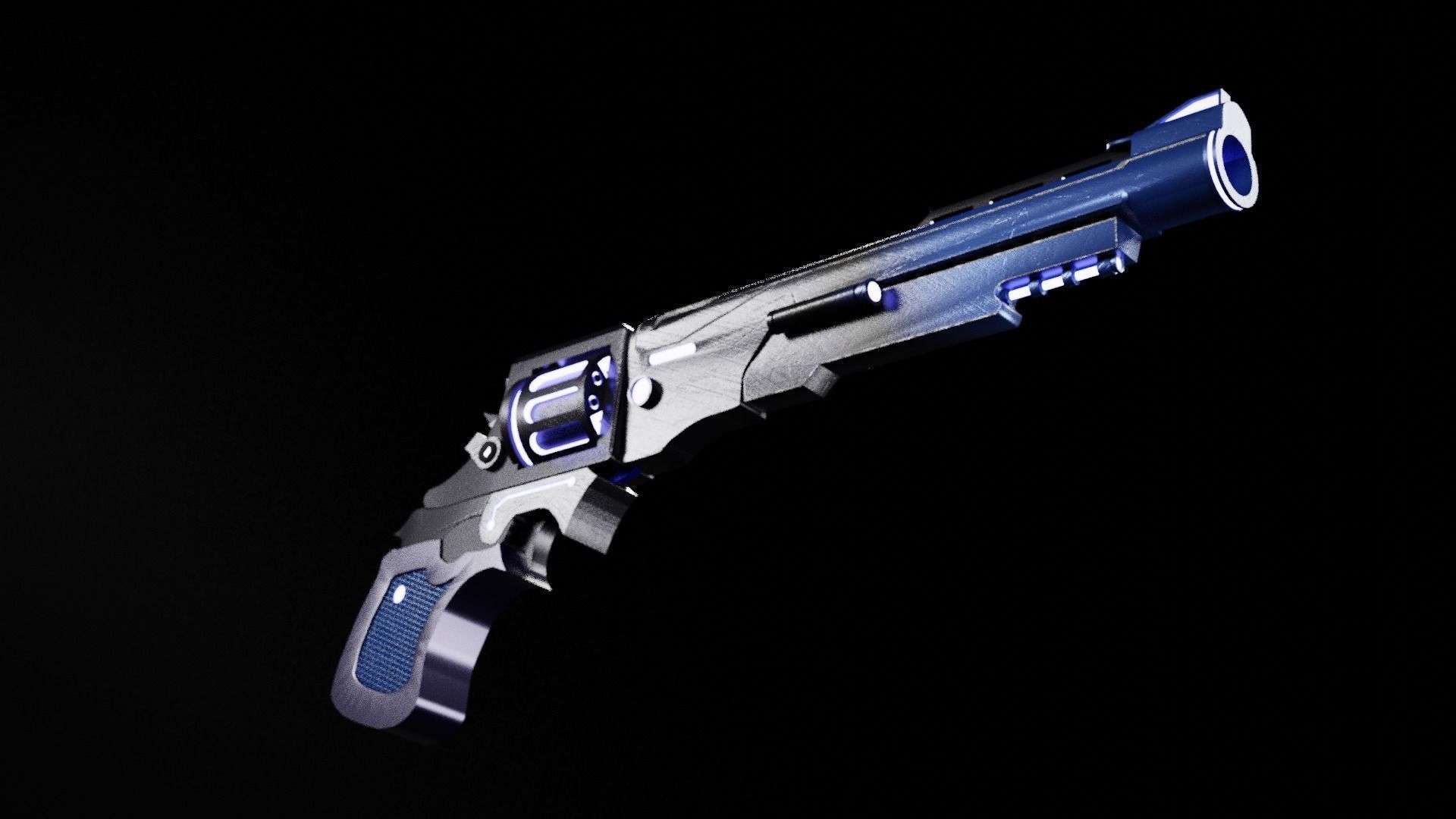 Sci-fi Gun 3D model_1