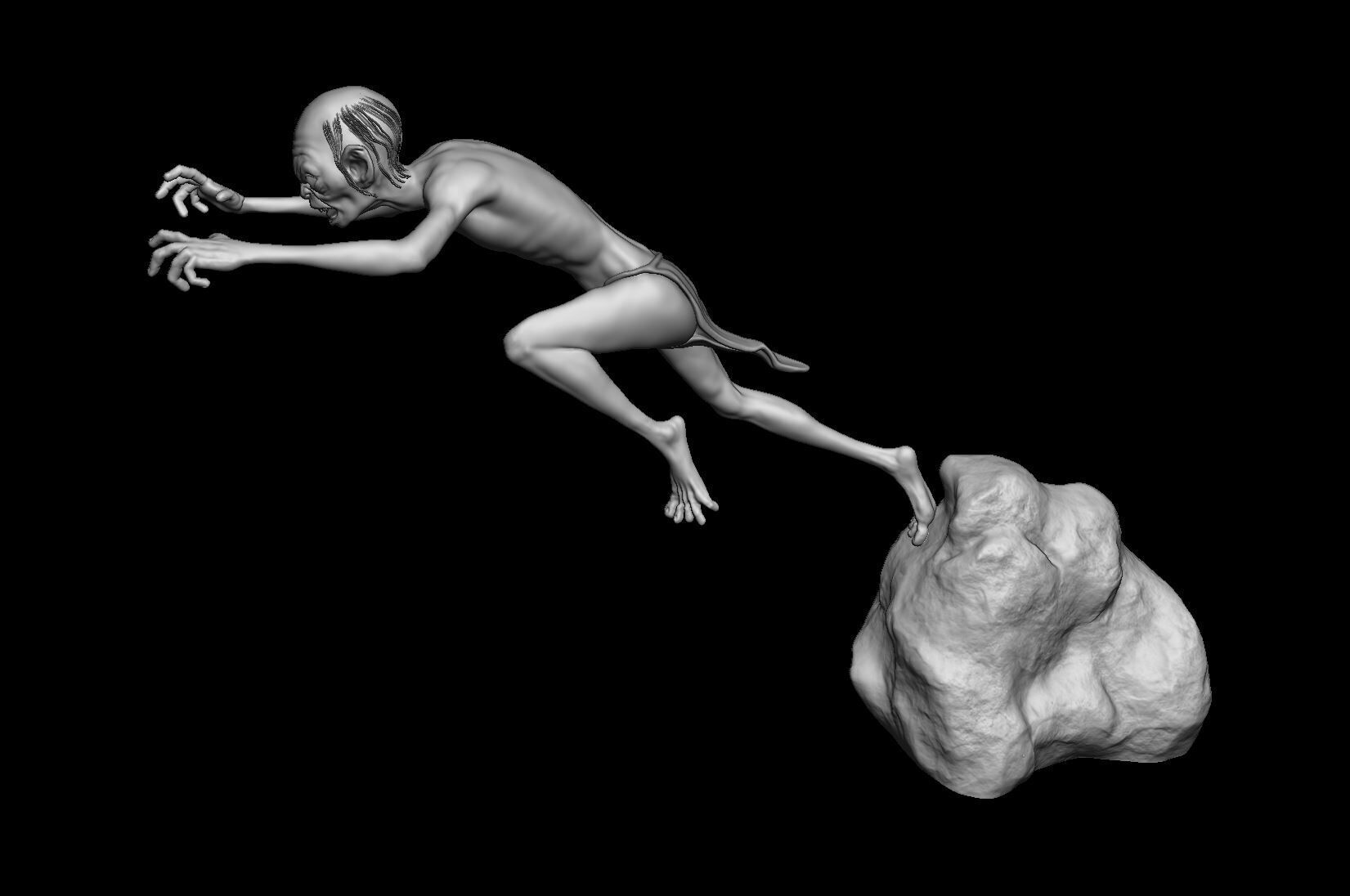 Gollum 3D Print model 3D print model_7