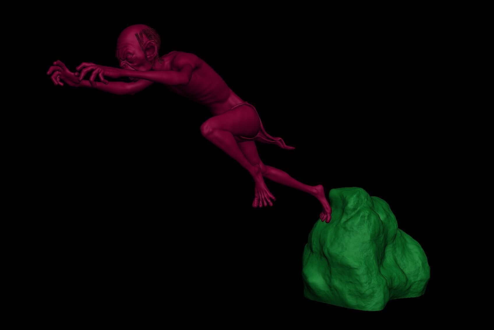 Gollum 3D Print model 3D print model_6