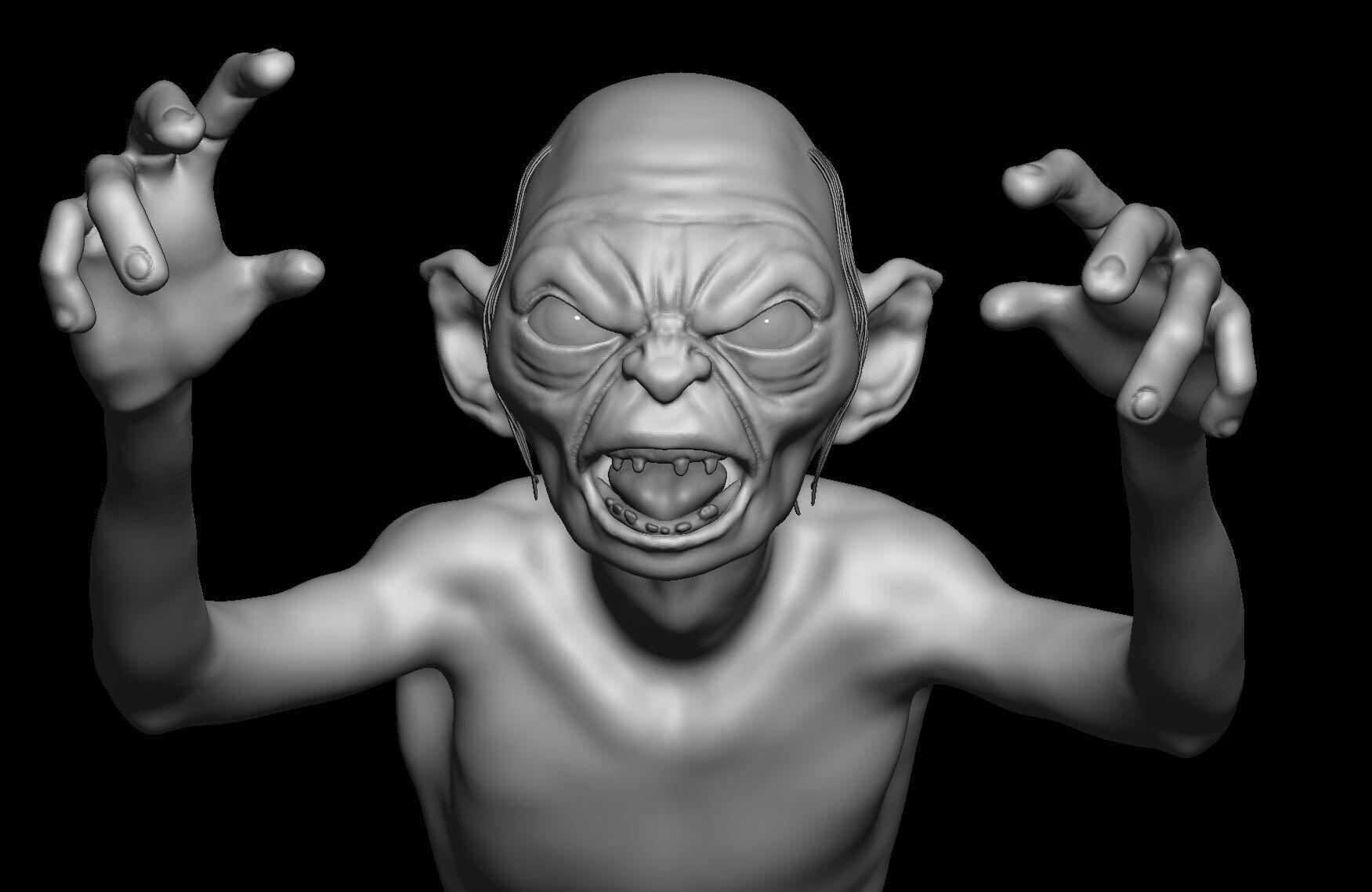 Gollum 3D Print model 3D print model_8
