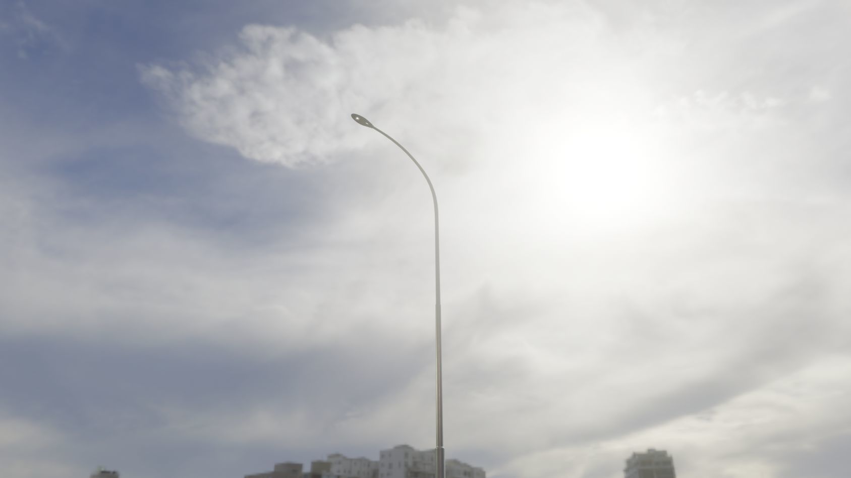 Sci-Fi Street Light 14 version 15 10m with pole 1 Low-poly 3D model_76