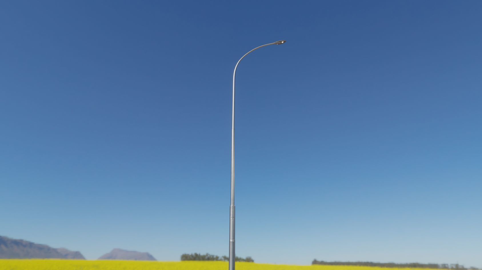 Sci-Fi Street Light 14 version 15 10m with pole 1 Low-poly 3D model_9