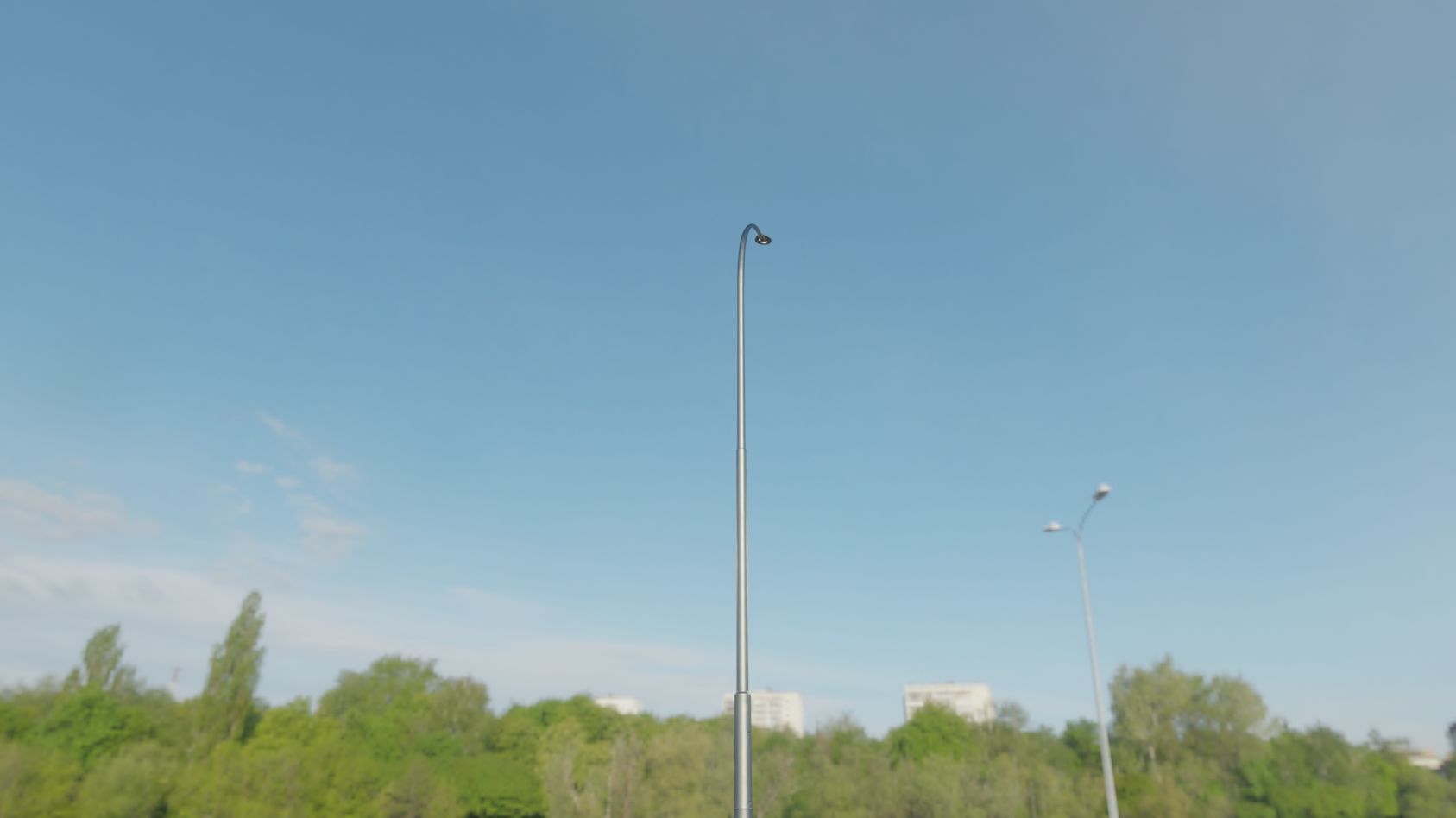 Sci-Fi Street Light 14 version 15 10m with pole 1 Low-poly 3D model_88