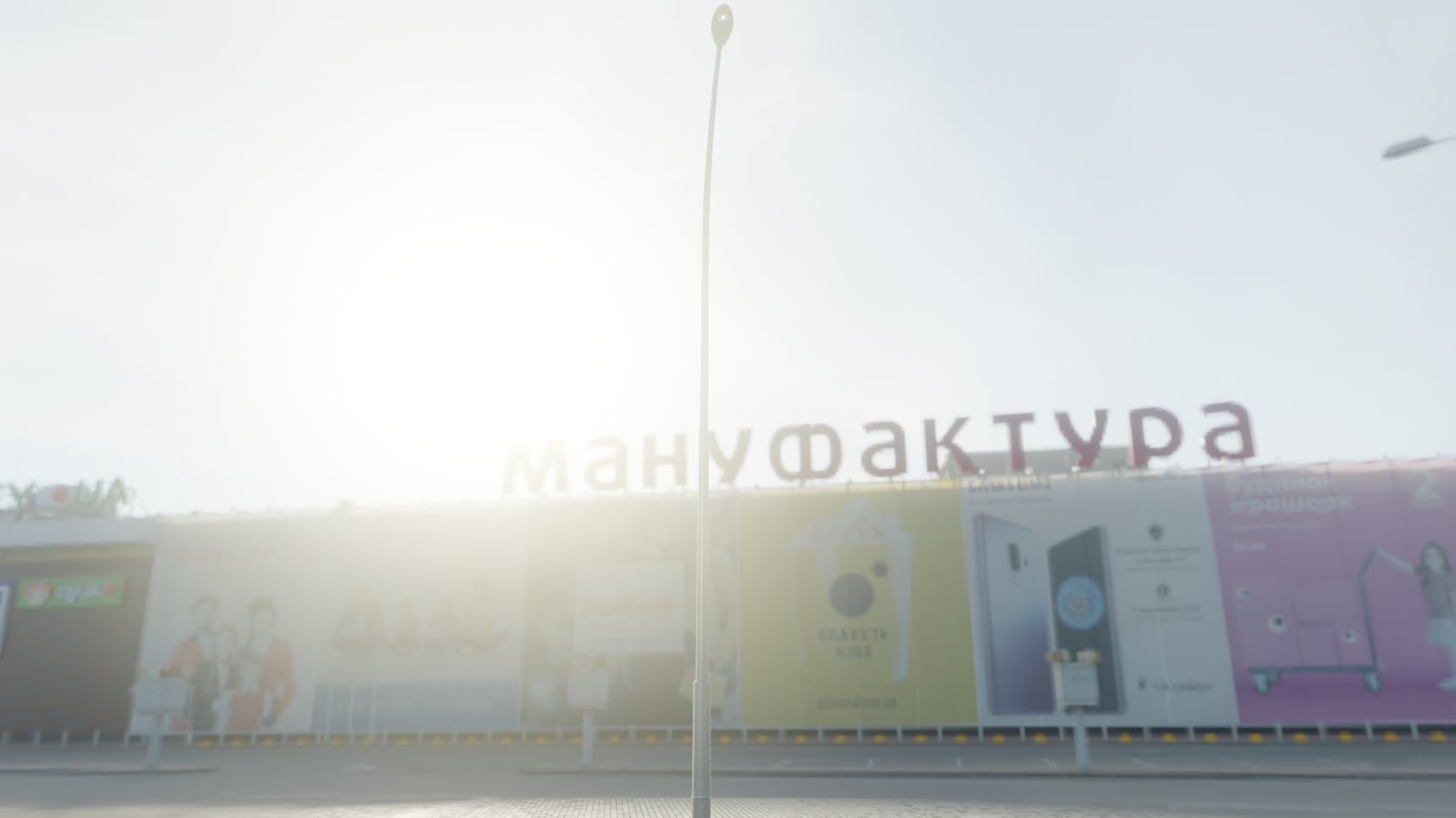 Sci-Fi Street Light 14 version 15 10m with pole 1 Low-poly 3D model_103