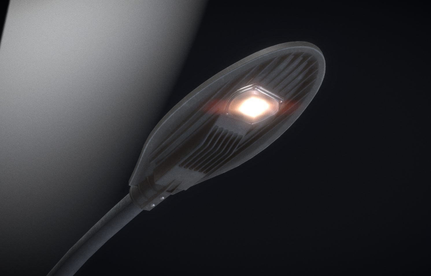 Sci-Fi Street Light 14 version 15 10m with pole 1 Low-poly 3D model_5