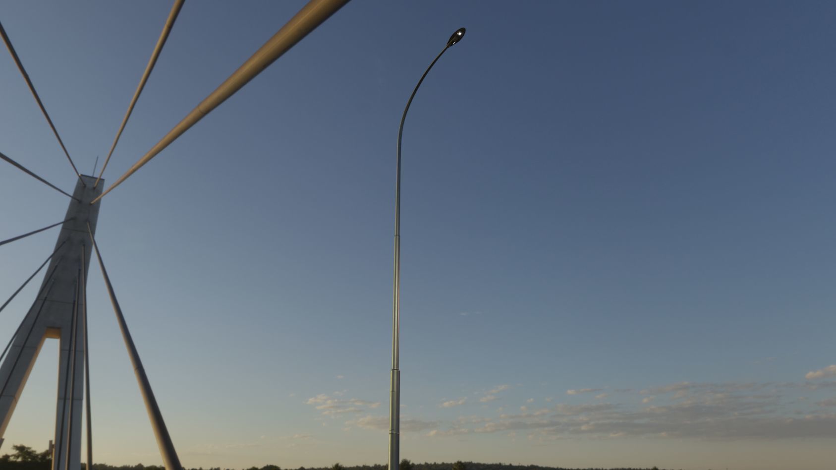 Sci-Fi Street Light 14 version 15 10m with pole 1 Low-poly 3D model_14