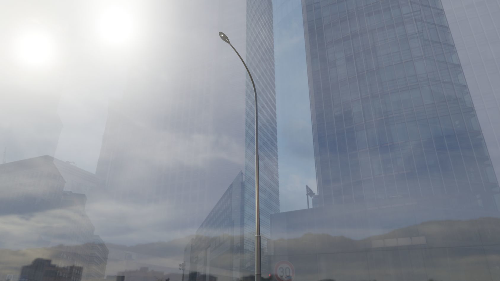 Sci-Fi Street Light 14 version 15 10m with pole 1 Low-poly 3D model_49