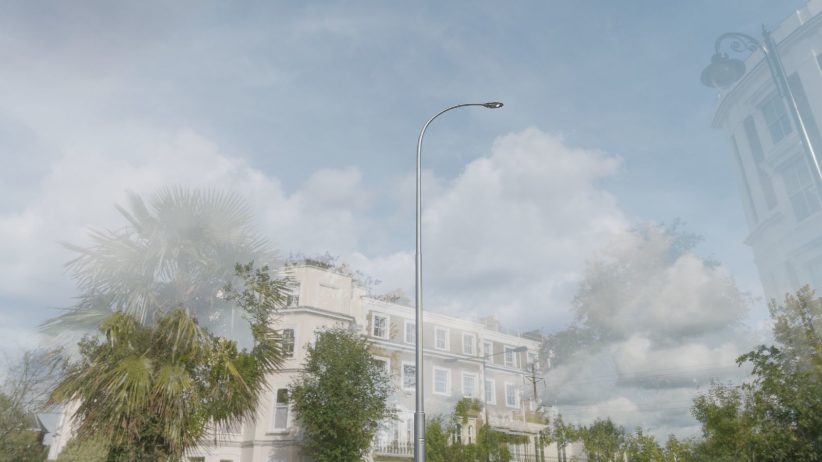 Sci-Fi Street Light 14 version 15 10m with pole 1 Low-poly 3D model_25