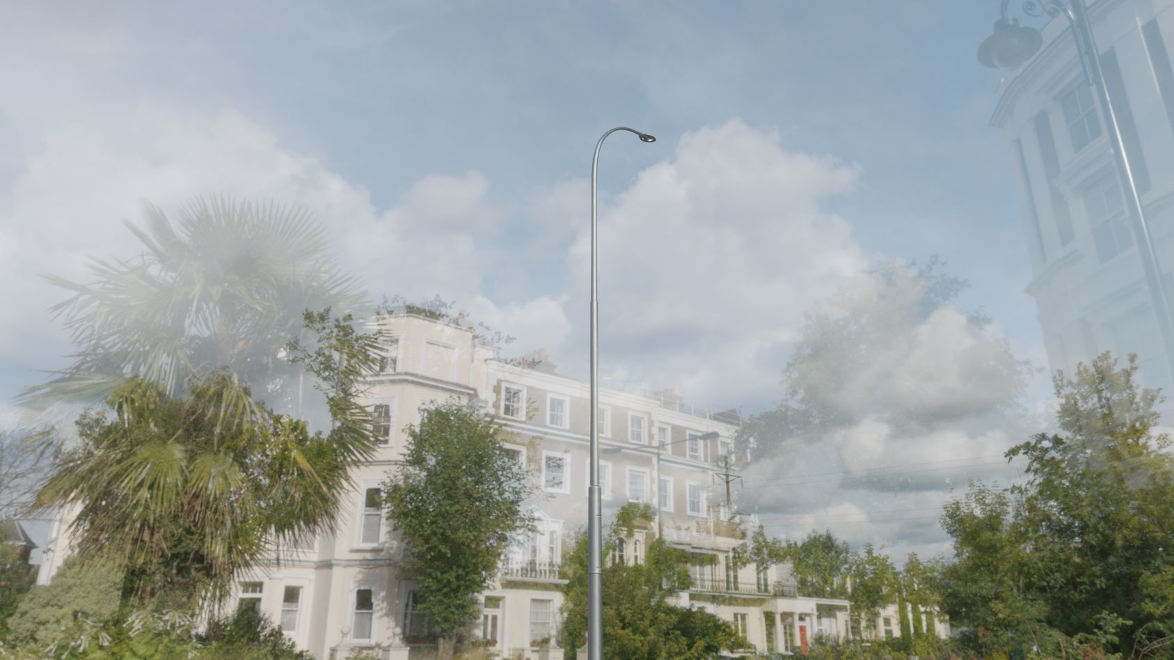 Sci-Fi Street Light 14 version 15 10m with pole 1 Low-poly 3D model_65