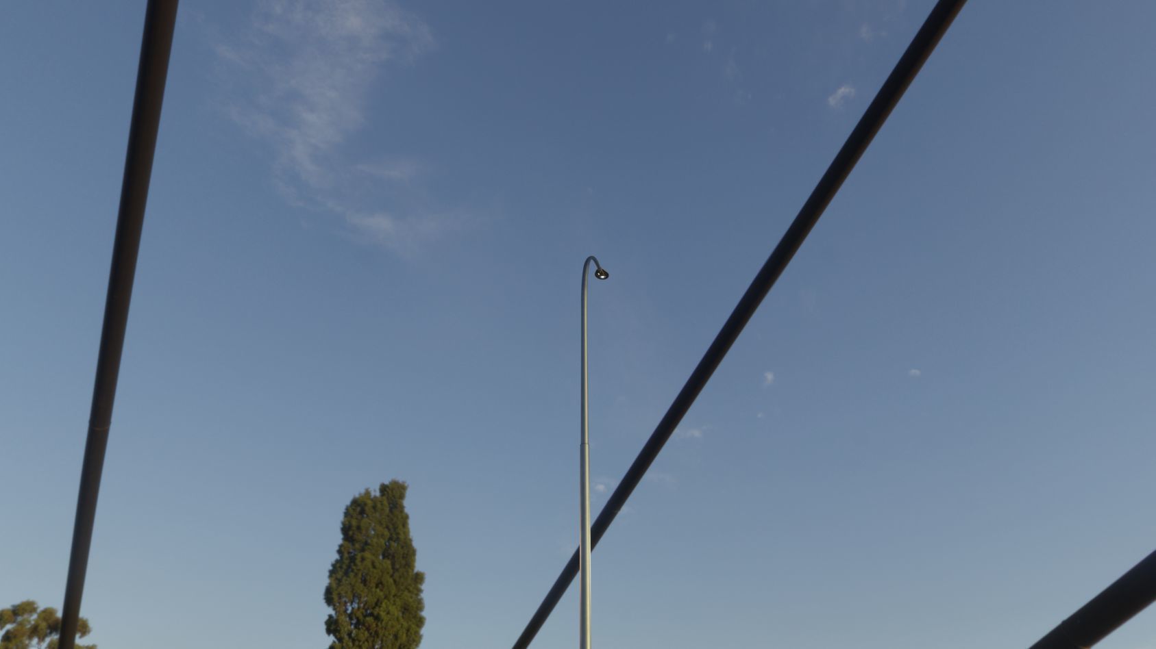 Sci-Fi Street Light 14 version 15 10m with pole 1 Low-poly 3D model_20