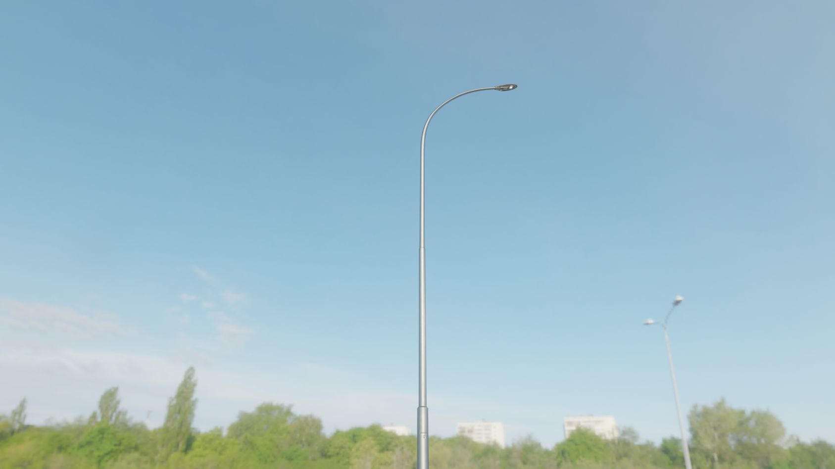 Sci-Fi Street Light 14 version 15 10m with pole 1 Low-poly 3D model_26