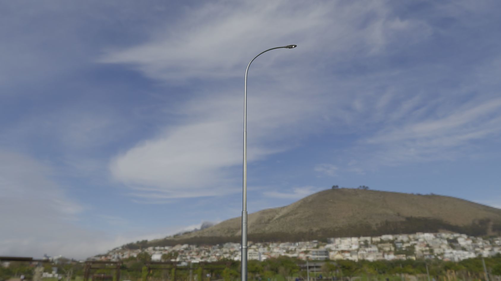 Sci-Fi Street Light 14 version 15 10m with pole 1 Low-poly 3D model_69