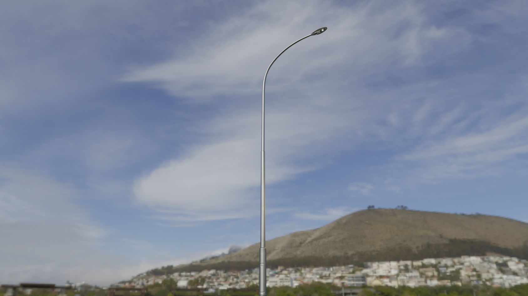 Sci-Fi Street Light 14 version 15 10m with pole 1 Low-poly 3D model_39