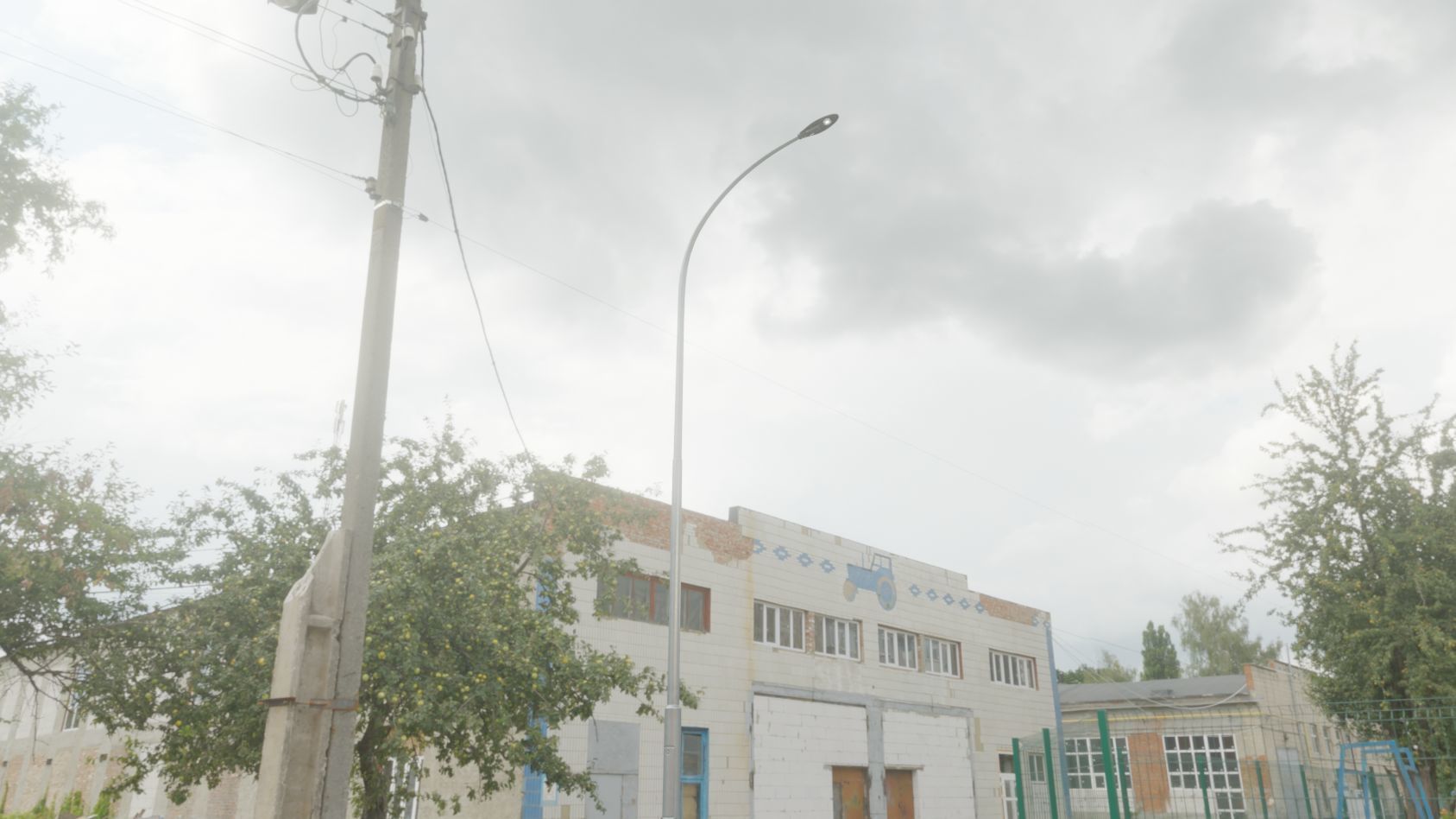 Sci-Fi Street Light 14 version 15 10m with pole 1 Low-poly 3D model_98