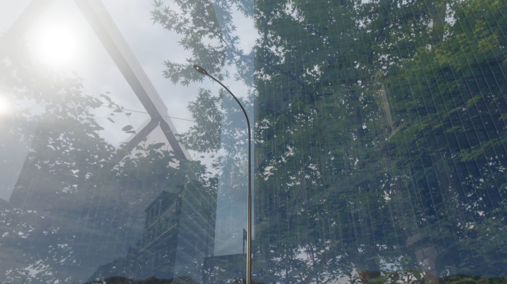 Sci-Fi Street Light 14 version 15 10m with pole 1 Low-poly 3D model_31