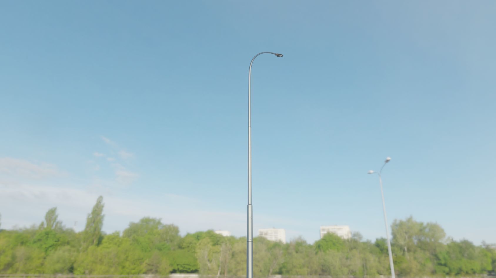 Sci-Fi Street Light 14 version 15 10m with pole 1 Low-poly 3D model_66