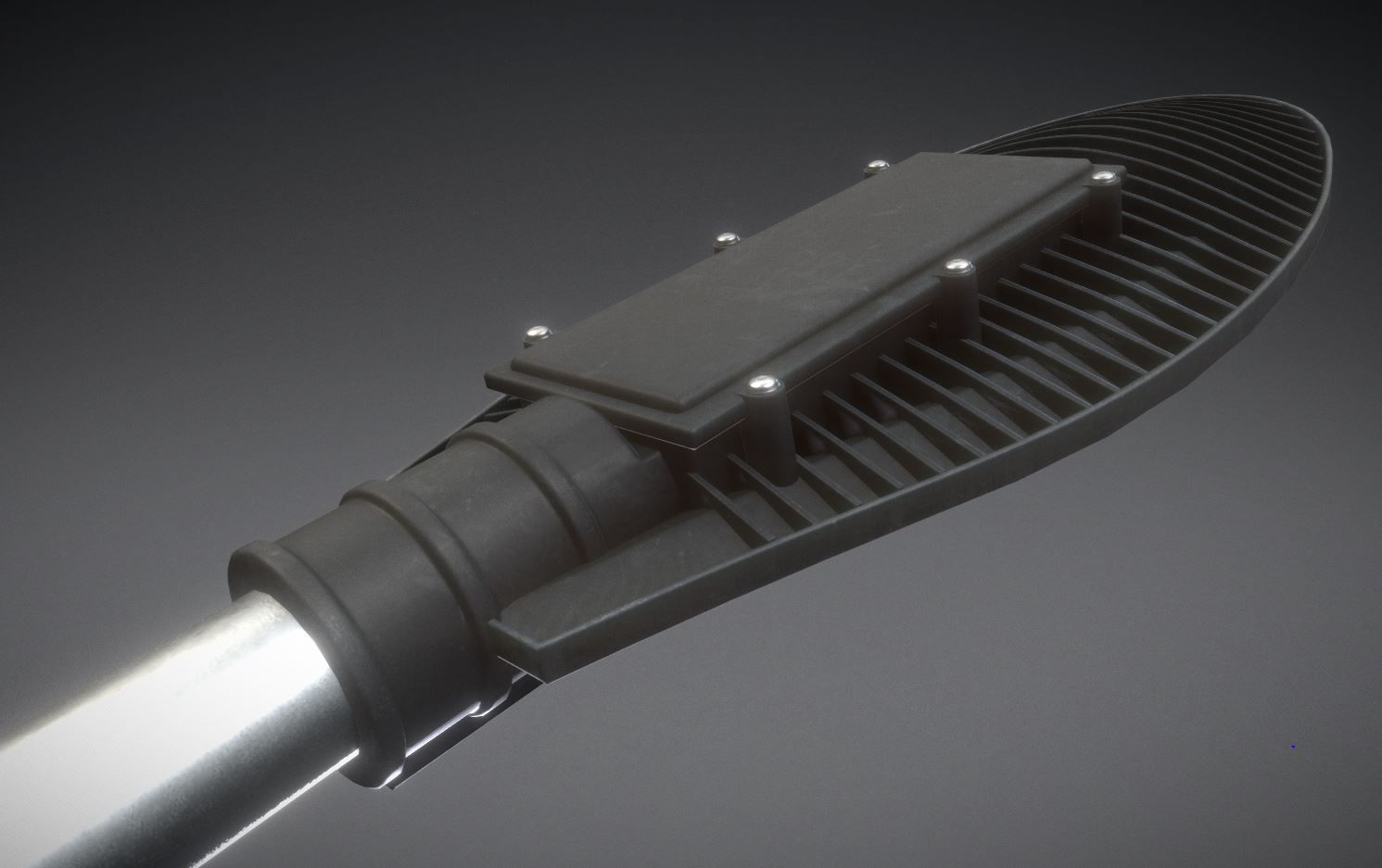 Sci-Fi Street Light 14 version 15 10m with pole 1 Low-poly 3D model_3