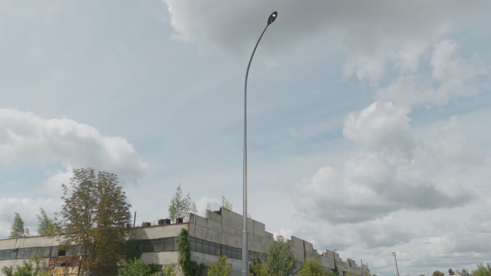 Sci-Fi Street Light 14 version 15 10m with pole 1 Low-poly 3D model_43