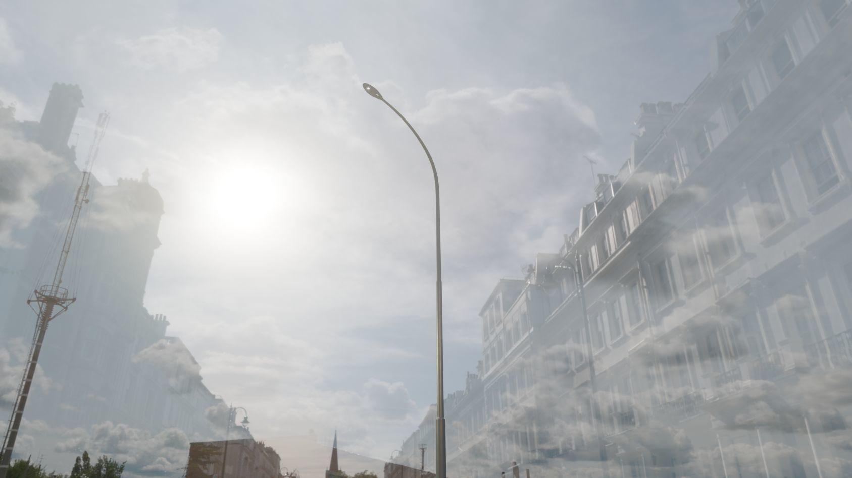 Sci-Fi Street Light 14 version 15 10m with pole 1 Low-poly 3D model_50