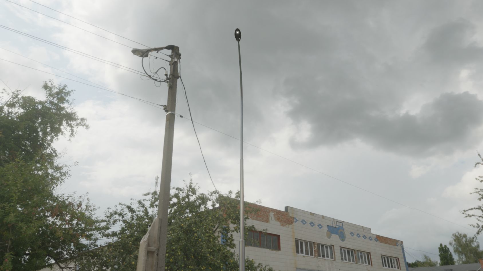 Sci-Fi Street Light 14 version 15 10m with pole 1 Low-poly 3D model_46