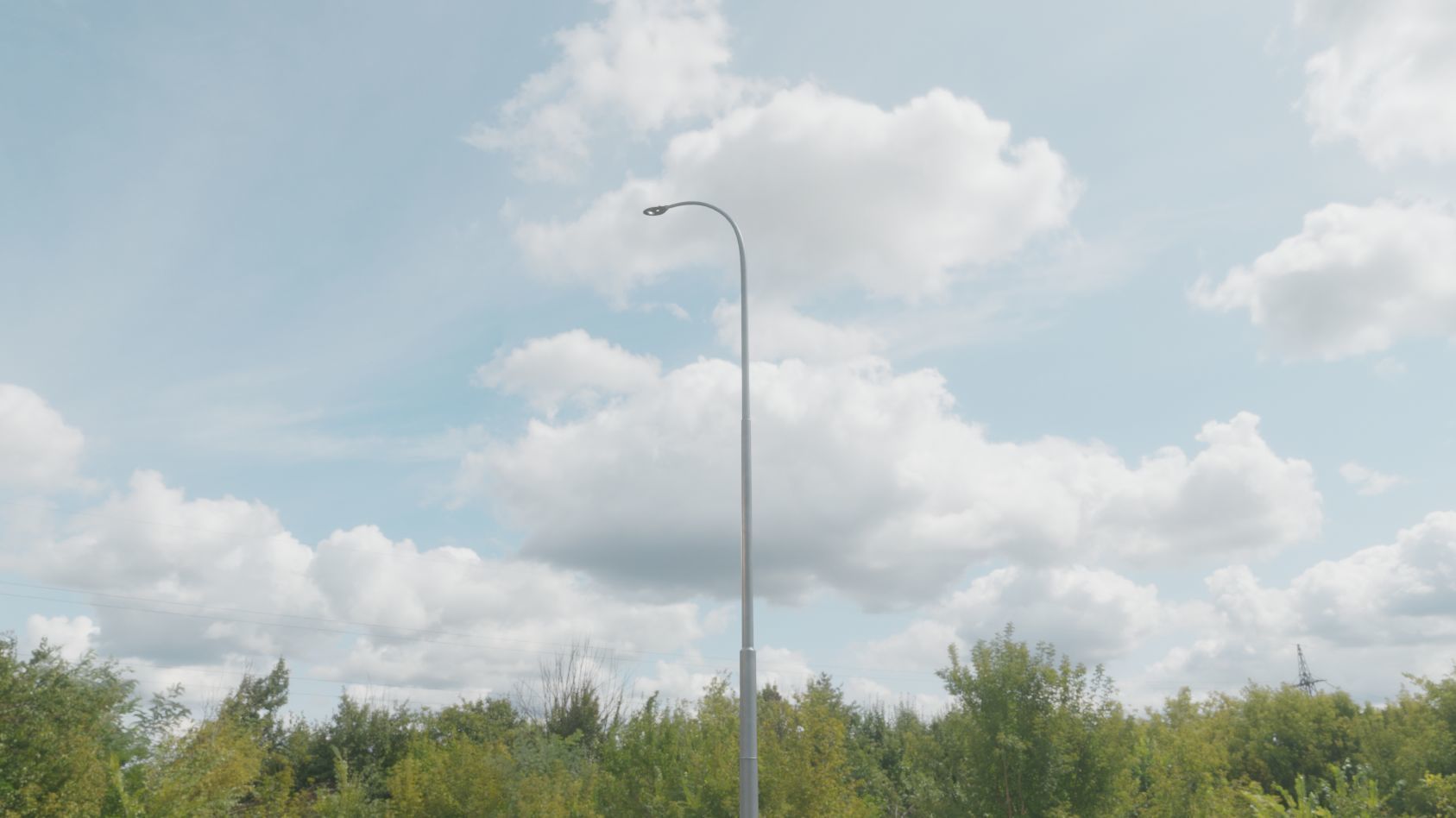 Sci-Fi Street Light 14 version 15 10m with pole 1 Low-poly 3D model_58