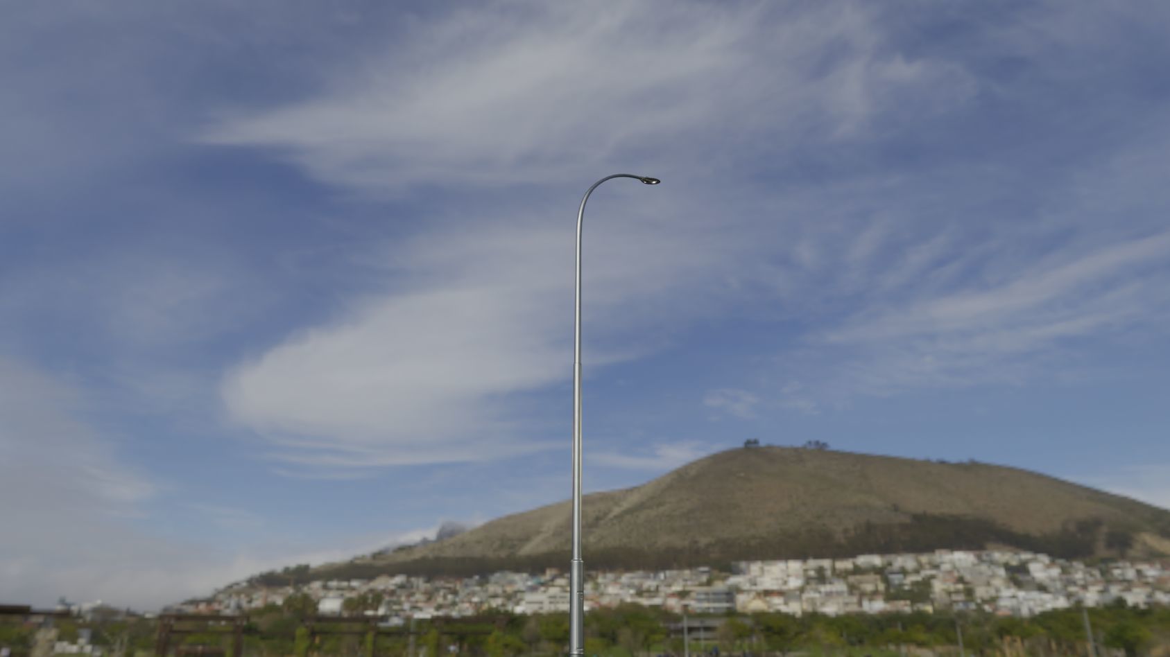 Sci-Fi Street Light 14 version 15 10m with pole 1 Low-poly 3D model_91