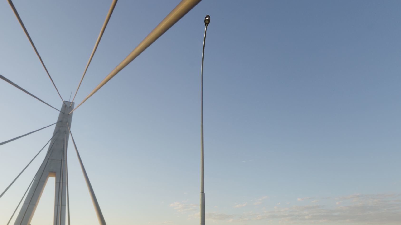 Sci-Fi Street Light 14 version 15 10m with pole 1 Low-poly 3D model_45