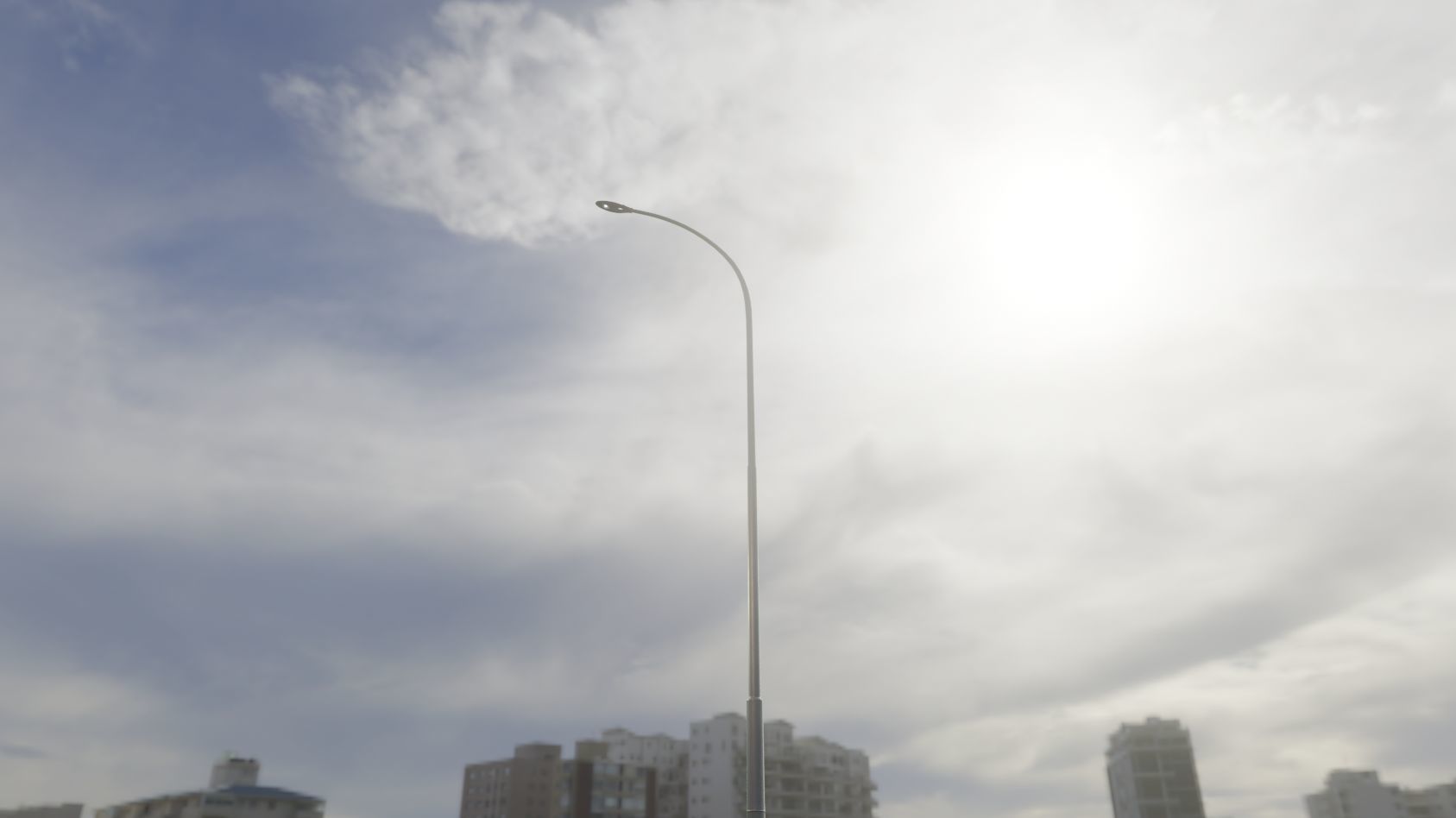 Sci-Fi Street Light 14 version 15 10m with pole 1 Low-poly 3D model_54