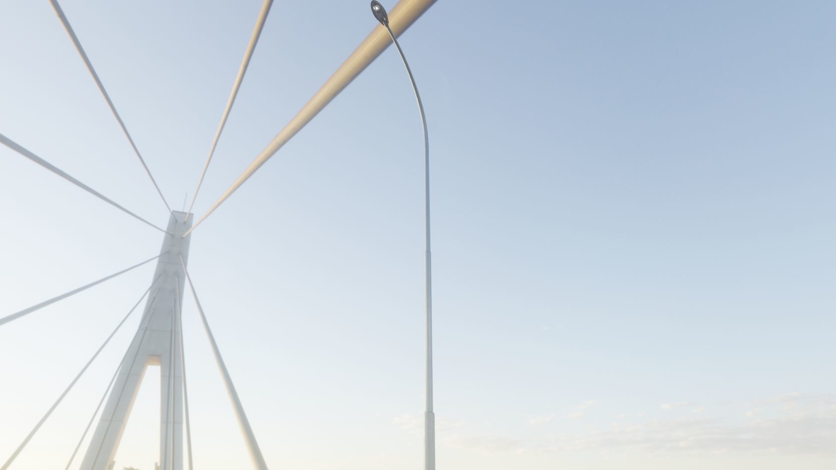 Sci-Fi Street Light 14 version 15 10m with pole 1 Low-poly 3D model_28