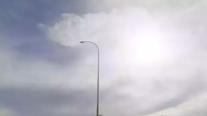 Sci-Fi Street Light 14 version 15 10m with pole 1 Low-poly 3D model