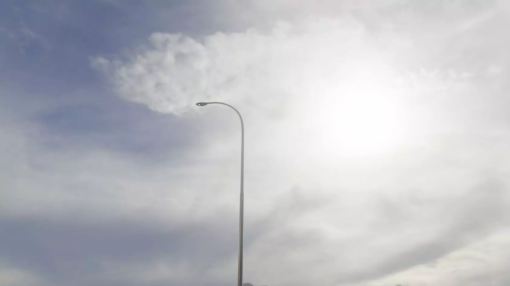 Sci-Fi Street Light 14 version 15 10m with pole 1 Low-poly 3D model_0