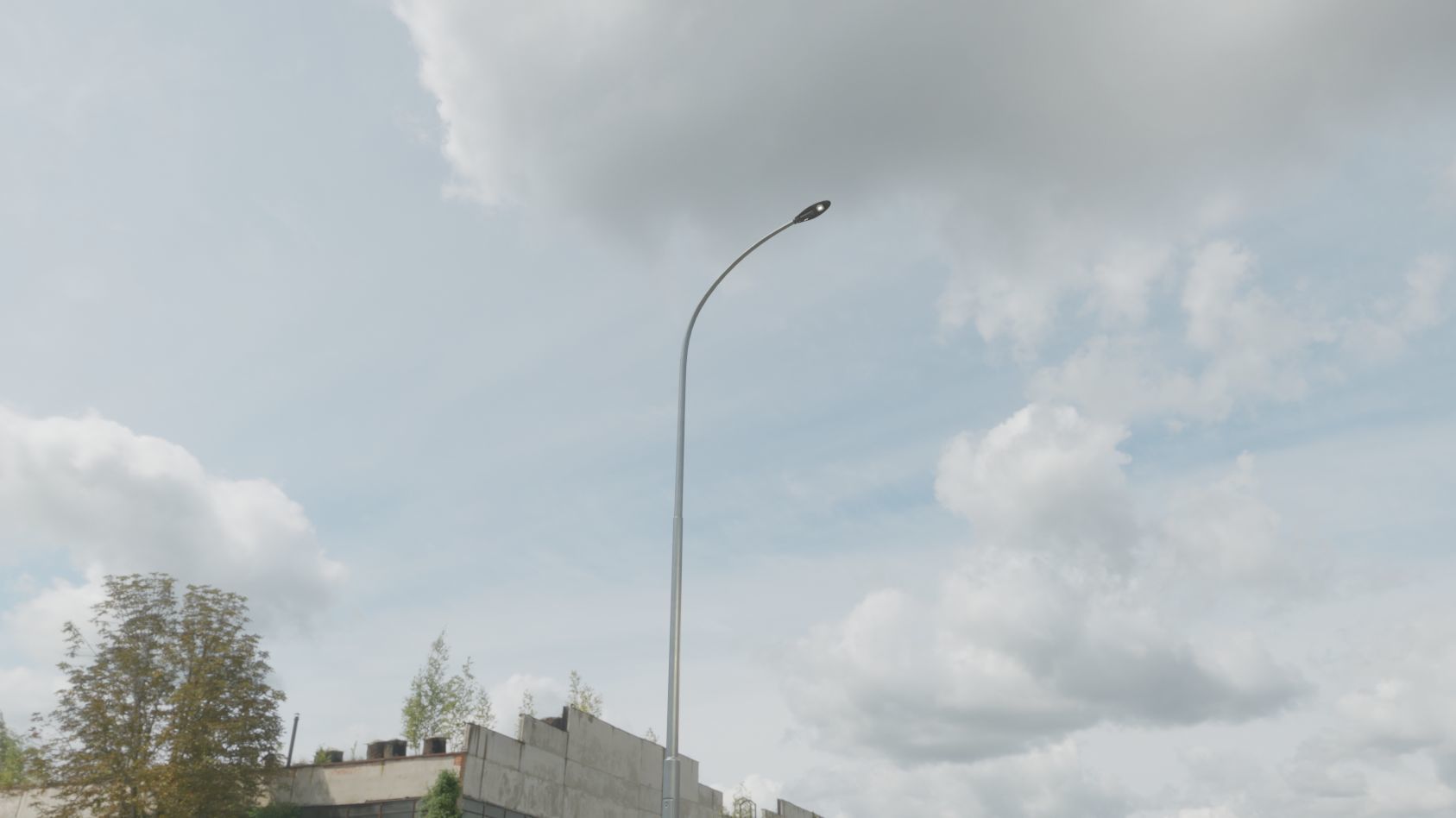 Sci-Fi Street Light 14 version 15 10m with pole 1 Low-poly 3D model_12